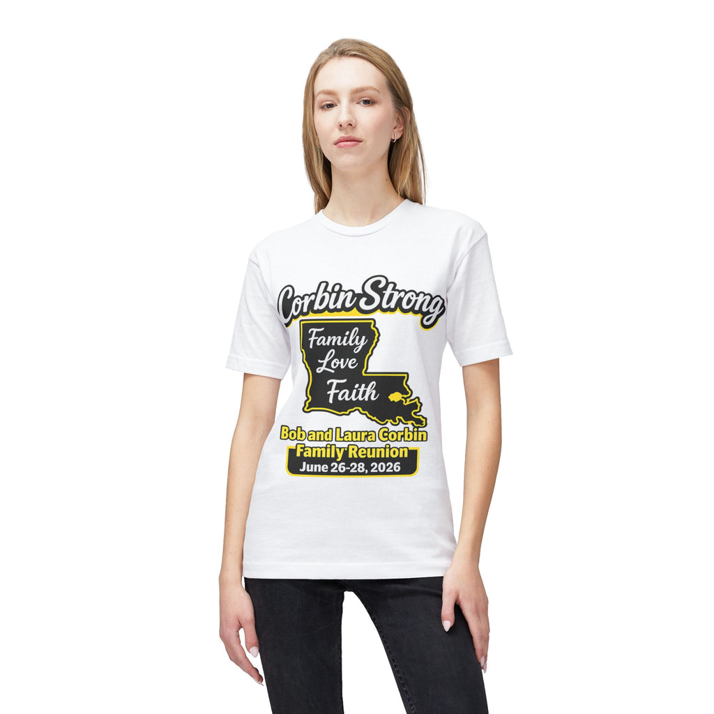 Corbin Strong Family Reunion T-Shirt — ‘Family Love Faith’ Louisiana Reunion Tee (June 26–28, 2026)